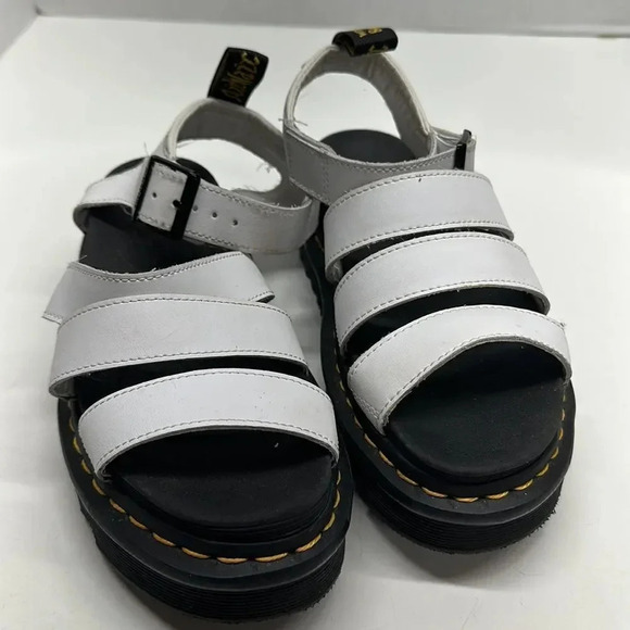 Dr Doc Martens Blaire Hydro Leather Strap Fisherman Sandals White Leather Size 6 - Picture 2 of 9